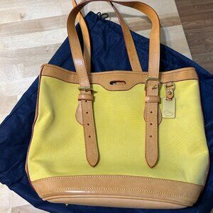 Yellow Coated Cotton Dooney & Bourke Hobo Sac